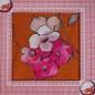 Preview: Viskose Plissé Blumen orange pink